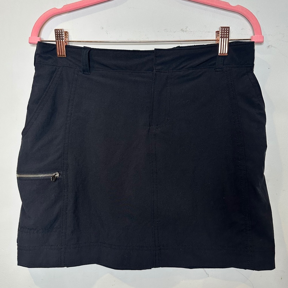 Athleta Trekkie Skort Black Hiking Tennis Travel Activewear Skirt Womens 4 Small